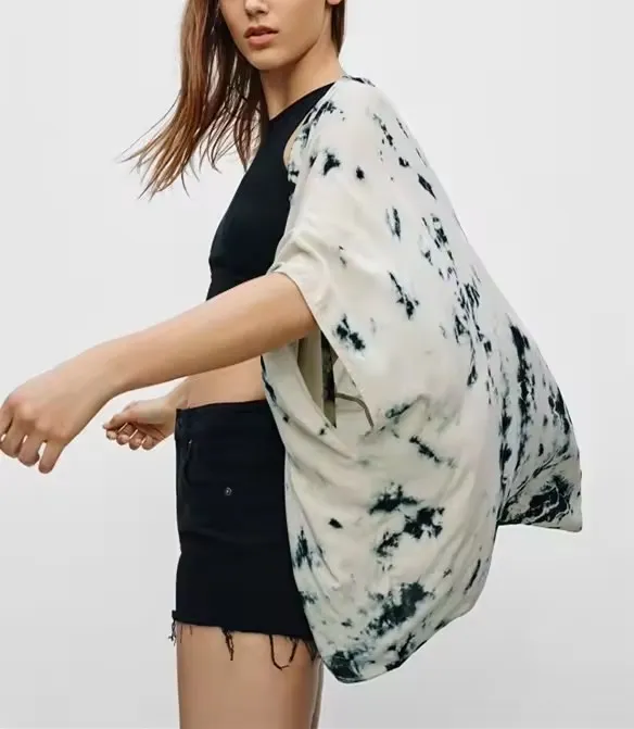 Printed Large Sleeve Women Kimono
